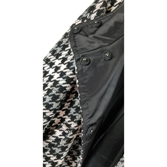 Nygard Collection Wool Blend Houndstooth Black/Pink/Cream Women's Jacket 14 - Picture 10 of 11